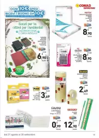 Volantino Conad Superstore Pagina 15: Calcolatrice Aurora €8,90, Album musica Favini €0,99