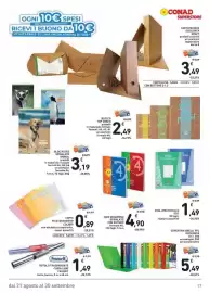 Volantino Conad Superstore Pagina 17: Copri maxi quaderno colibri €0,89, Maxi quaderno spiralato con divisori €4,90