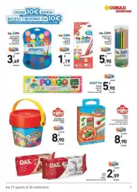 Volantino Conad Superstore Pagina 5: Barattolo pastelli tita carioca €5,90, Carioca pastelli a olio €1,19