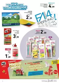 Volantino Conad Pagina 6: Album Prismacolor Favini €2,29, Blocco disegno F4 Fabriano €4,99