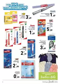 Volantino Conad Pagina 8: Rotolo trasparente copri libri Favorit €1,49, Correttore a nastro Pritt €5,59