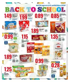 Volantino Eurospin Pagina 11: Mini gallette di mais Amo Essere Bio €0,99, La merenda con formaggio e grissini Land €1,49