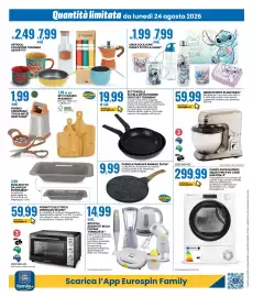Volantino Eurospin Pagina 14: Set 2 taglieri in bambu* €7,99, Padella pancake animali €9,99