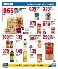 Volantino Eurospin Pagina 6: Carciofini spaccati sottolio €0,99, Passata di pomodoro €0,79