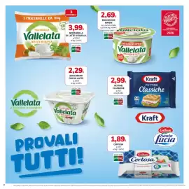 Volantino Basko Pagina 8: Mozzarella Vallelata di latte di bufala €3,99, Bocconcini ripieni Vallelata €2,69