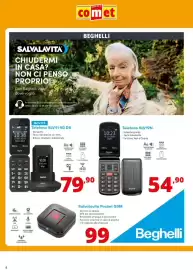 Volantino Comet Pagina 6: Salvalavita Pocket GSM €99,00, Telefono SLV41 4G DS Bghelli €79,90