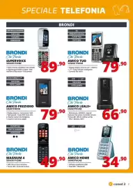 Volantino Comet Pagina 7: Brondi Supervoice Senior Phone €89,90, Brondi Amico Home Smartphone €34,90