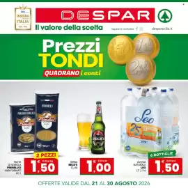 Volantino Despar Sicilia Pagina 1: Acqua naturale LEO €1,50, Pasta di semola Primeluci €1,50