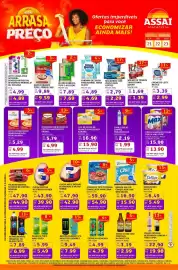 Encarte Assaí Atacadista Página 1: Antarctica - cerveja one way original €3,19, Fanta - refrigerante sprit ou €8,99