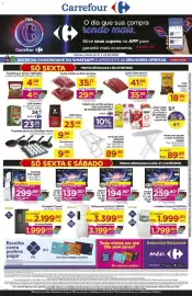 Folheto Carrefour semana 34 Página 1: Café Jaraguá Tipos €18,90, Smart TV 55" TCL 4K QLED T6C €2.798,00