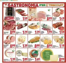 Volantino Iper Triscount Pagina 12: Sabelli scamorza bianca/affumicata €0,99, Mec Palmieri Mortadella Italiana L'Etto €0,99