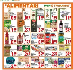 Volantino Iper Triscount Pagina 2: Nostromo tonno leggero €2,29, De Cecco sugo basilico €0,99