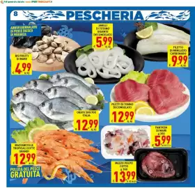 Volantino Iper Triscount Pagina 8: Filetti di tonno decongelato €12,99, Bis frutti di mare €4,99