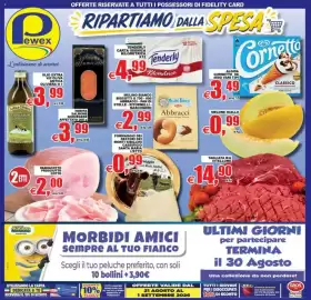 Volantino Pewex Pagina 1: Olio extra vergine di oliva Antica Oliviera €3,99, Tenderly carta igienica kilometrica €4,99
