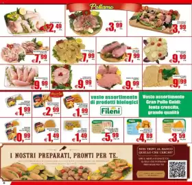 Volantino Pewex Pagina 6: Fesa di tacchino a fette €9,99, Cosce di pollo panate €7,99