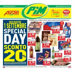 Volantino Pim Supermercati Pagina 1: Stagioni d'Italia passata toscana €0,79, Barilla Pasta di semola €0,59