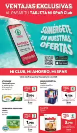 Folleto SPAR Gran Canaria Página 1: Palacio de oriente - atún claro €3,99, Spar - crema facial y corporal €2,89