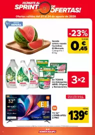 Folleto Carrefour Página 2: Carrefour Sandía entera rayada €0,45, Xiaomi TV 32" L32MB-APEU A PRO €139,00