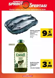 Folleto Carrefour Página 6: Salmón noruego €9,25, Coosur aceite de oliva virgen extra €3,99