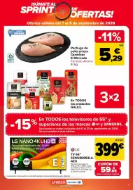 Folleto Carrefour Página 7: Carrefour Pechuga de pollo entera €5,29, LG TV 55" 55NU8E0B3LA. AEU €399,00