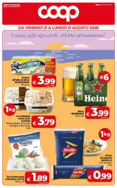Volantino Coop Radenza Pagina 1: Pasta di Semola BARILLA €0,99, Birra Heineken €3,99