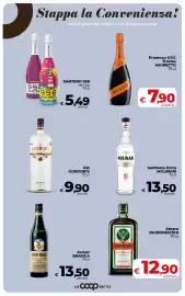 Volantino Coop Radenza Pagina 36: Sambuca Extra Molinari €13,50, Gin Gordon's €9,90