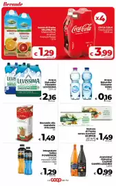 Volantino Coop Radenza Pagina 37: Acqua Naturale/ Frizzante LEVISSIMA €2,16, Succo di Frutta Valfrutta €1,29