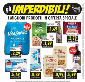 Volantino Supermercati Agorà Pagina 2: VitaSnella acqua naturale €2,29, Findus filetti di merluzzo €5,69