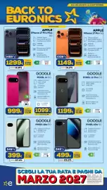 Volantino Euronics Tufano Pagina 16: Google Pixel 10a 5G €499,00, Apple iPhone 17 Pro 5G €1.149,00