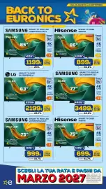 Volantino Euronics Tufano Pagina 20: Mini LED 85" €1.199,00, Samsung Smart TV Mini LED UE75M70HAUXZT €999,00