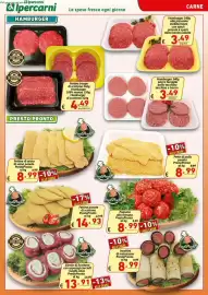 Volantino Ipercarni Pagina 3: Hamburger pacco famiglia €3,49, Fettine panate di scottona PrestoPronto €14,93