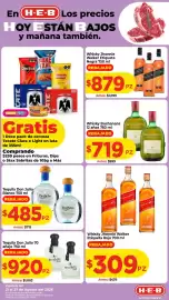 Folleto HEB semana 34 Página 3: Whisky Buchanans 12 años €719,00, Tecate Clara o Light €259,00