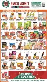 99 Ranch weekly ad Page 1: Marukan (Sushi-su / Vinegar Rice / Vinegar Lite) €3,99, Kimbo roasted eel canned €1,89