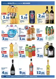 Volantino Il Punto Sigma Pagina 10: San Benedetto Bibite €2,00, Vera Acqua Naturale €3,50
