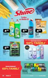 Netto gazetka tydzień 35 Strona 30: Ściereczki nawilżane Shine €4,99, Kostka do spłuczki WC Shine €5,99