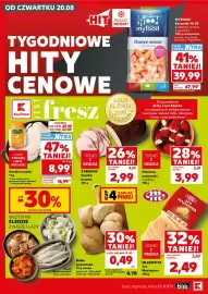 Kaufland gazetka Strona 6: Krewetki gotowane obrane z ogonkiem Myfood €39,99, Pikantne papryczki z serkiem €3,99