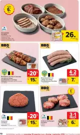 Carrefour Market folder week 35 Pagina 10: Vleespakket Carrefour €26,00, Boerenworsten van varken van weleer €7,30
