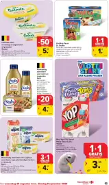Carrefour Market folder week 35 Pagina 15: Pudding Paula €1,19, Halfvolle boter en Omega 3 €5,18