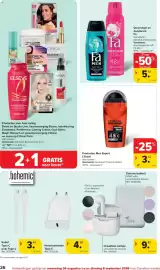 Carrefour Market folder week 35 Pagina 26: Producten Men Expert L'Oréal €3,52, Douchegel en deodorant Fa €5,63