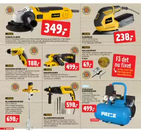 Jem & fix tilbudsavis uge 35 Side 14: STØJSVAG KOMPRESSOR €499,00, HULSAVSÆT €69,00