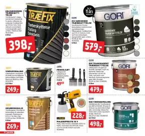 Jem & fix tilbudsavis uge 35 Side 20: GORI 505 Transparent træbeskyttelse €479,00, TRÆFIX Vinduesmaling €249,00