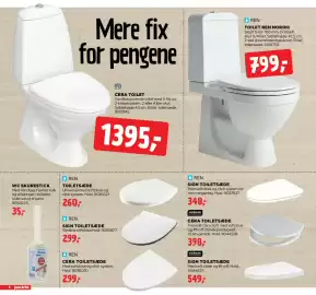 Jem & fix tilbudsavis uge 35 Side 4: CERA Toilet €1.395,00, WC Skurestick €35,00