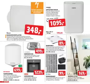 Jem & fix tilbudsavis uge 35 Side 6: Badrumsventilator €348,00, Bambus stige €169,00
