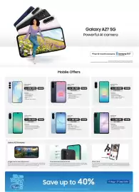 Samsung catalogue Page 8: Galaxy A37 5G €7.999,00, Galaxy A17 €3.499,00