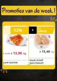 Renmans folder week 36 Pagina 3: Lard mariné €13,98, Steak Orloff (porc/boeuf) €15,48