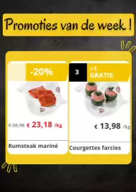 Renmans folder week 35 Pagina 3: Rumsteak mariné €23,18, Courgettes farcies €13,98