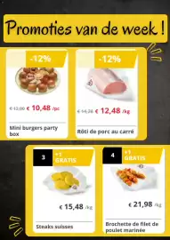 Renmans folder week 34 Pagina 2: Mini burgers party box €10,48, Brochette de filet de poulet marinée €21,98