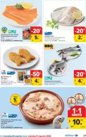 Carrefour folder Pagina 21: Kabeljauwfilet €2,20, Goudbrasem of zeebaars €4,80