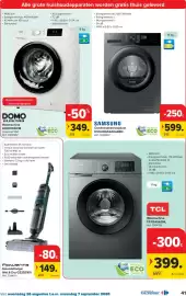 Carrefour folder Pagina 41: Rowenta steelstofzuiger wet & dry gz2251e0 €149,00, Samsung condensatiedroogkast €599,00
