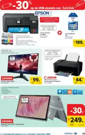 Carrefour folder Pagina 45: Canon Wifi-printer/scanner/kopieerapparaat TS3750I €44,99, Scherm Legion R27S €99,00